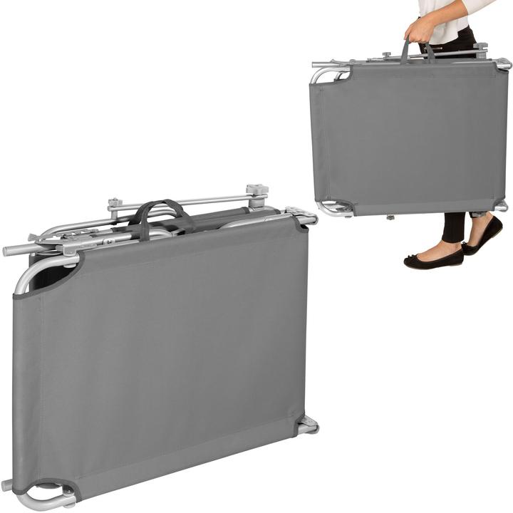 Actual product image tectake Sun lounger with sun shade (190 cm)