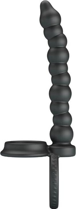 Actual product image Pretty Love Dillion Double Penetration Cock Ring Black