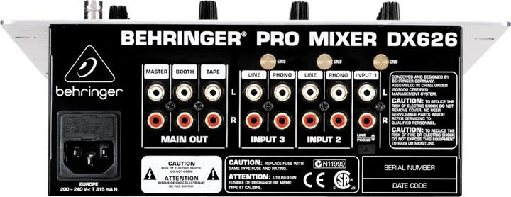 Actual product image Behringer DX626 PRO Mixer, 3-channel DJ mixer (DJ controller)