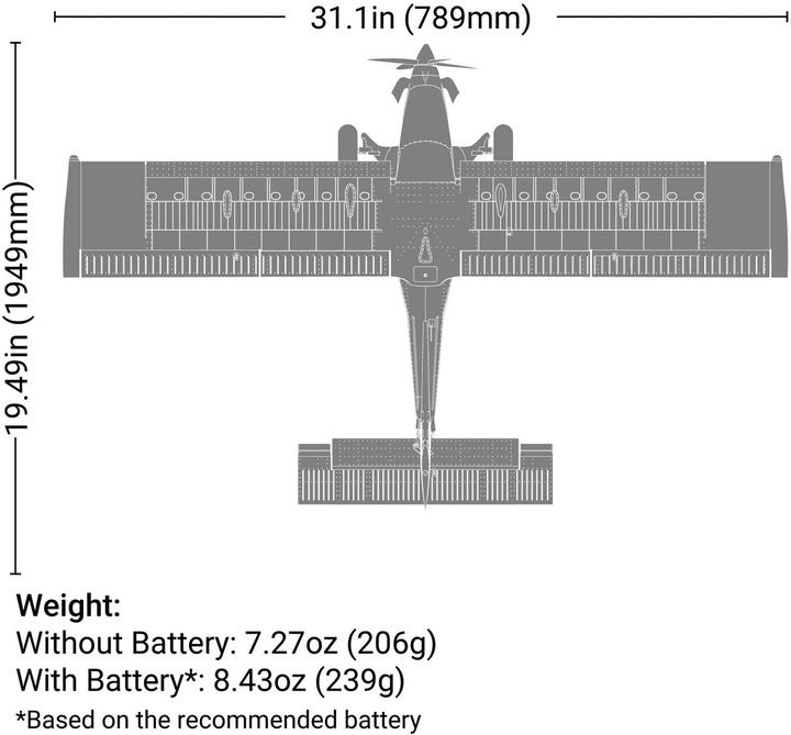 Actual product image E-Flite Micro DRACO 800mm BNF Basic mit AS3X und SAFE Select (Multi motor)