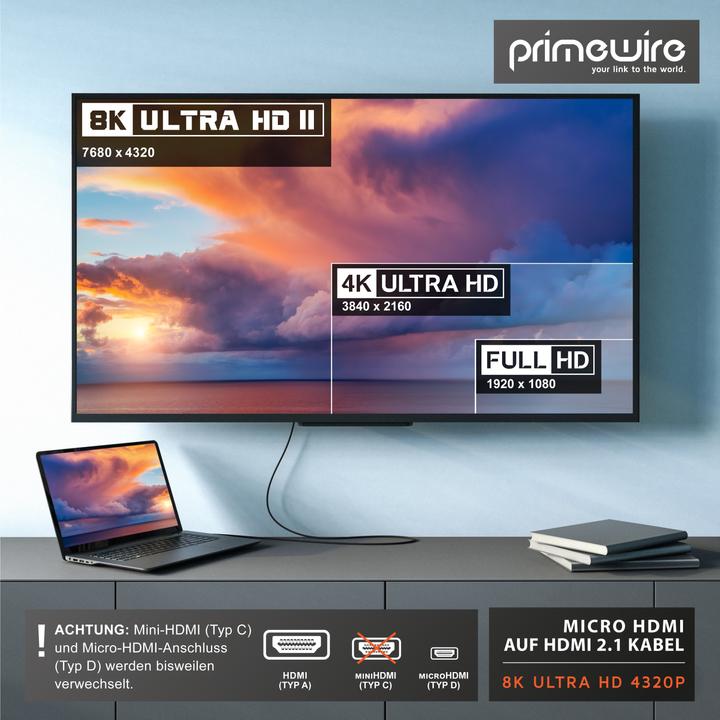 Produktbild Primewire Micro HDMI – HDMI (1.50 m, HDMI)