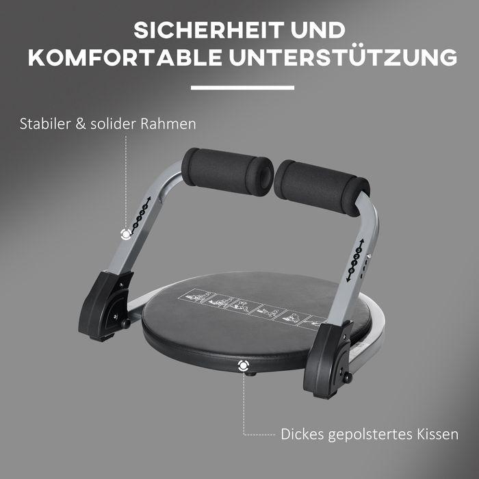 Produktbild Swisshandel24 Bauchtrainer, multifunktional, 3 Widerstände, klappbar, leicht gebaut, Stahlrahmen, schwarz, 55x42x1