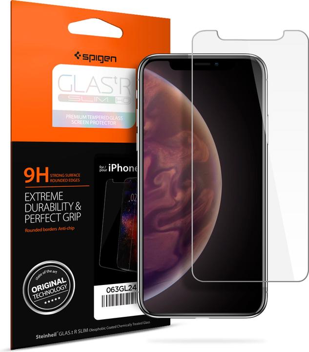 Actual product image Spigen Glass.tR Slim HD (1 Piece, Apple iPhone 11 Pro)