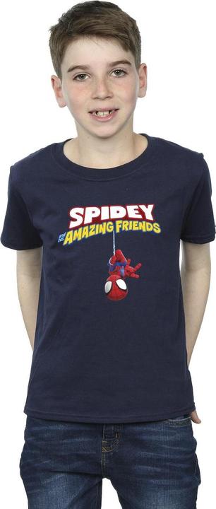 Actual product image Boys Spider-Man Hanging Upside Down T-Shirt (116)