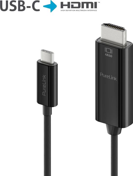 Image du produit Purelink Câble IS2201-010 USB Type-C - HDMI, 1 m, noir (1.10 m, HDMI)