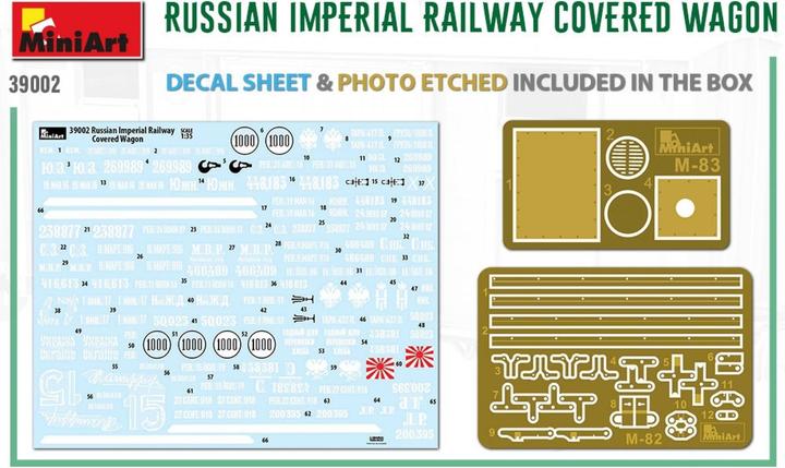 Actual product image Mini art Russian Imperial Railway Covered Wagon