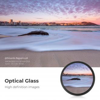 Image du produit K&F Concept B-Series Fader ND2-400 filtre gris ajustable - 62 mm (62 mm, Filtre UV, 62 mm)
