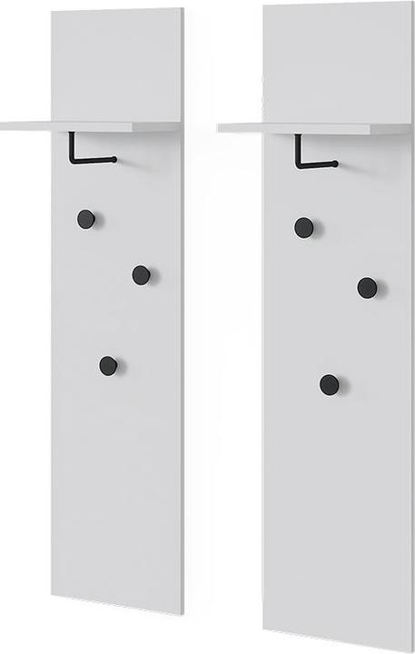 Immagine prodotto Vicco Appendiabiti Siri, Bianco, Set con 2 appendiabiti da parete