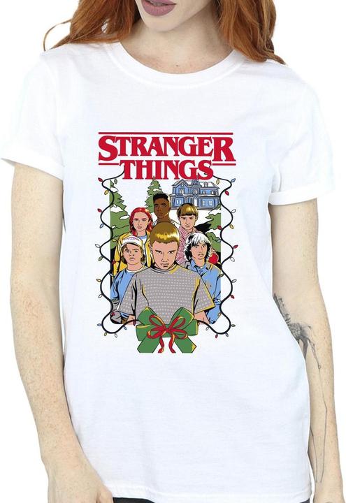 Immagine prodotto Netflix Stranger Things Christmas Poster Maglietta Ampia Donna (M)