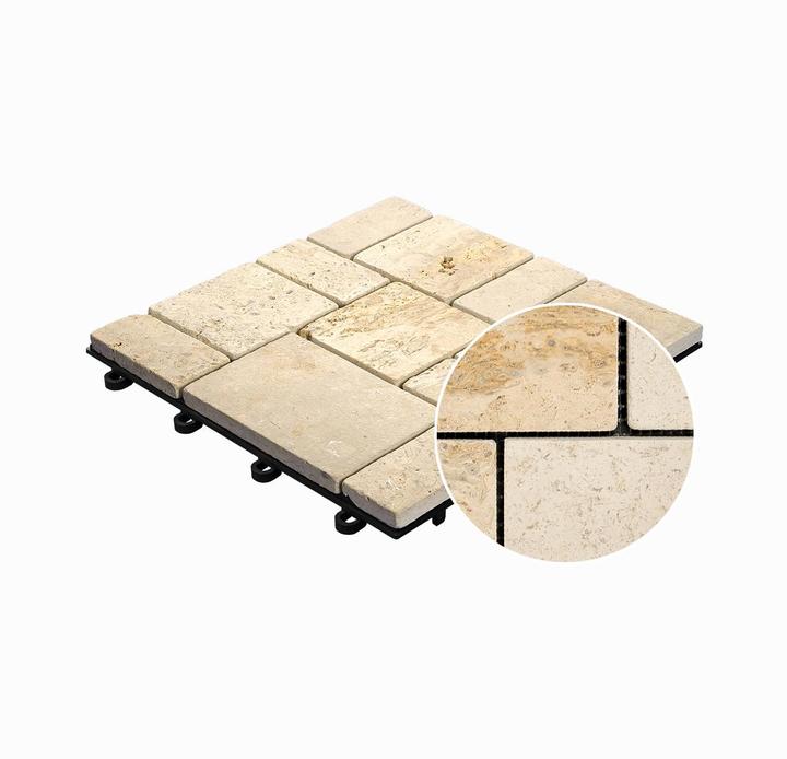 Immagine prodotto Florco Lastre per balconi e terrazze in pietra Traveltine Roma (4 x, 30 x 30 cm)
