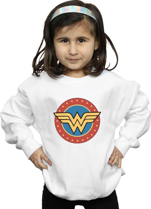 Actual product image Girls Wonder Woman Circle Logo Sweatshirt (128)