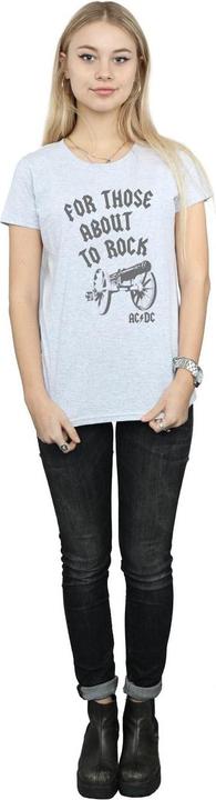 Image du produit AC/DC T-shirt en coton Cannon Womens/Ladies For Those About To Rock (S)