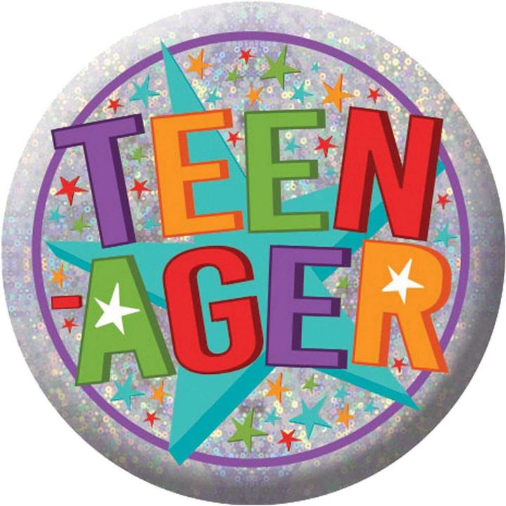 Produktbild Amscan holografisches Design Abzeichen Teenager