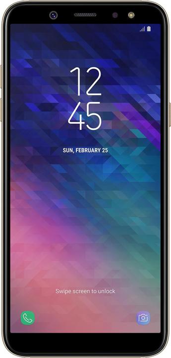 Samsung Galaxy A6 (2018) EU (32 GB, Gold, 5.60", Dual SIM + SD, 16 Mpx, 4G)