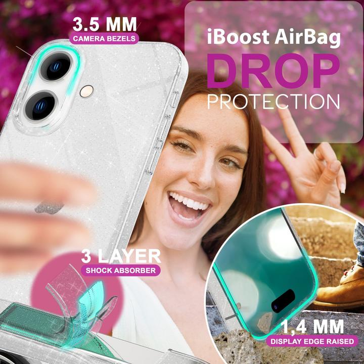 Produktbild Nalia Klare Glitzer Silikon Hülle (Apple iPhone 16)