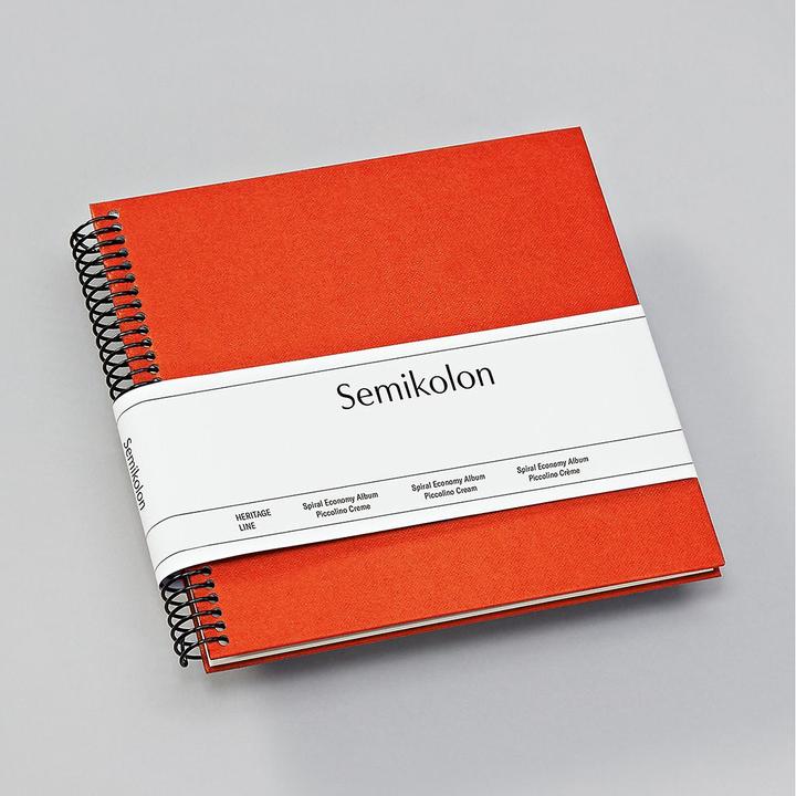 Immagine prodotto Semikolon Album fotografico 17 x 17 cm arancione, 20 pagine bianco crema (10 x 15 cm, 9 x 13 cm)