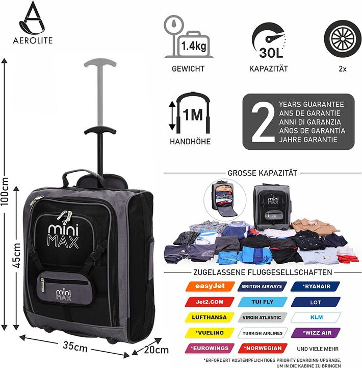 Produktbild Aerolite Handgepäck Schwarz