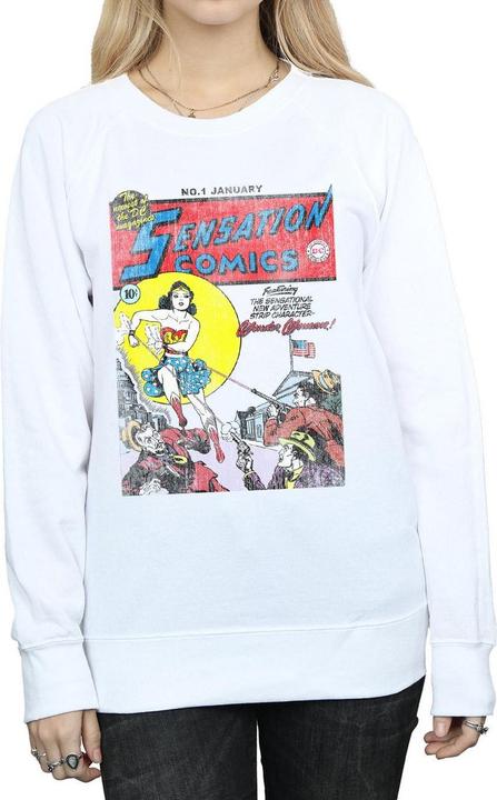 Actual product image Womens/Ladies Wonder Woman Sensation Comics Issue 1 Cover Sweatshirt (M)