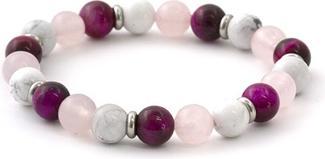 Actual product image Beneto Beaded bracelet made of tiger eye. rosewood and howlite MINK19 / 18