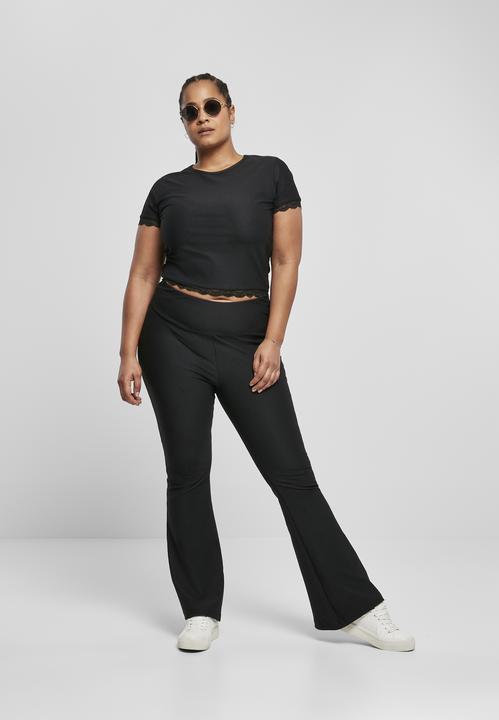 Immagine prodotto Urban Classics Tee con orlo in pizzo da donna (5XL)