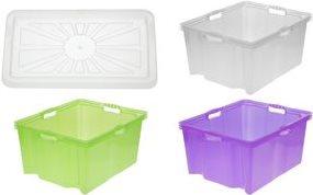OKT Aufbewahrungsbox "Multi-Box XXL", 44 Liter, natur Farbe: natur-transparent, leer platzsparend nes... (44 l)