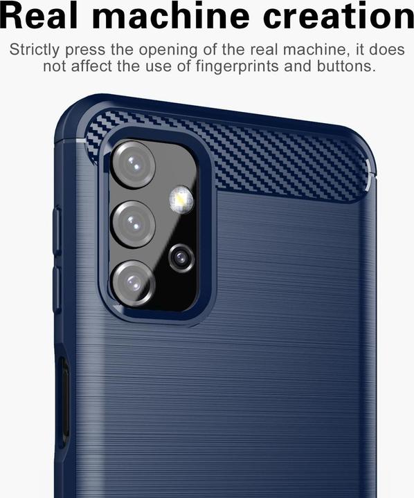 Actual product image Cadorabo TPU Ultra Slim carbon stainless steel Combi Cover (Samsung Galaxy A32 5G)