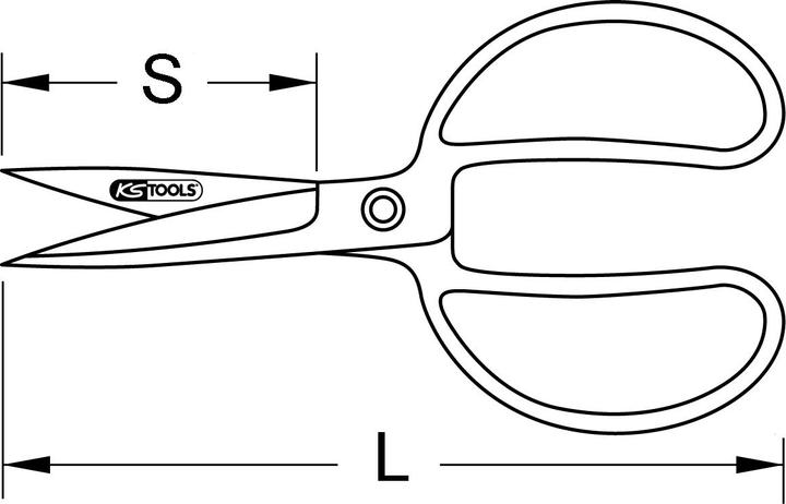 Produktbild KS Tools Universal-Werkstattschere (19 cm)