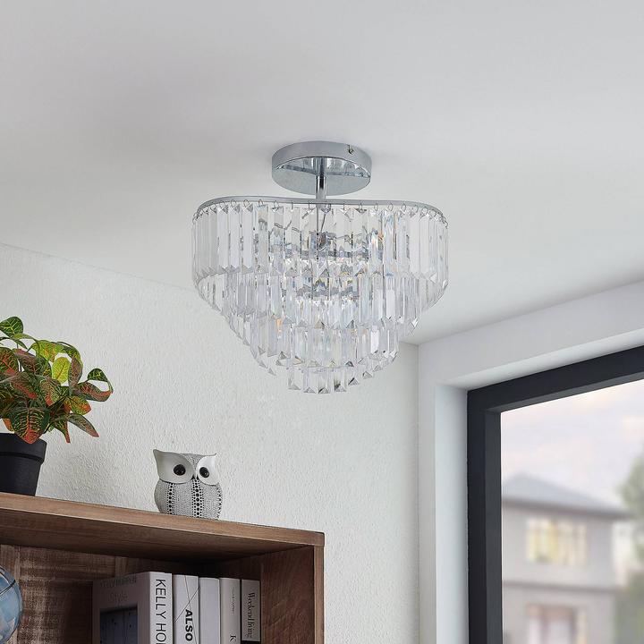 Image du produit Lindby Volina plafonnier avec tenture étincelante (37 cm)