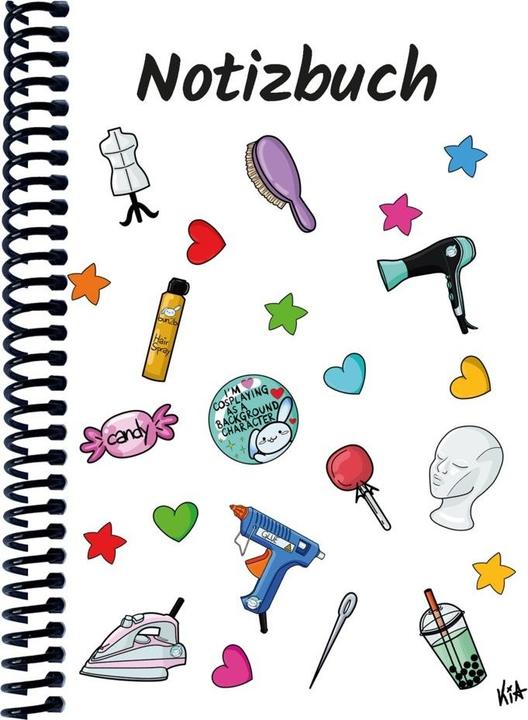 Actual product image A 4 notebook Manga Items, white, chequered (A4, Checked)