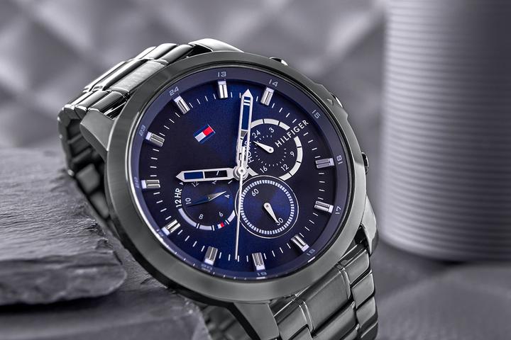 Actual product image Tommy Hilfiger Hilfiger - 1791796 Horloge - Mannen - Grijs- RVS - Ø 46 mm (46 mm)