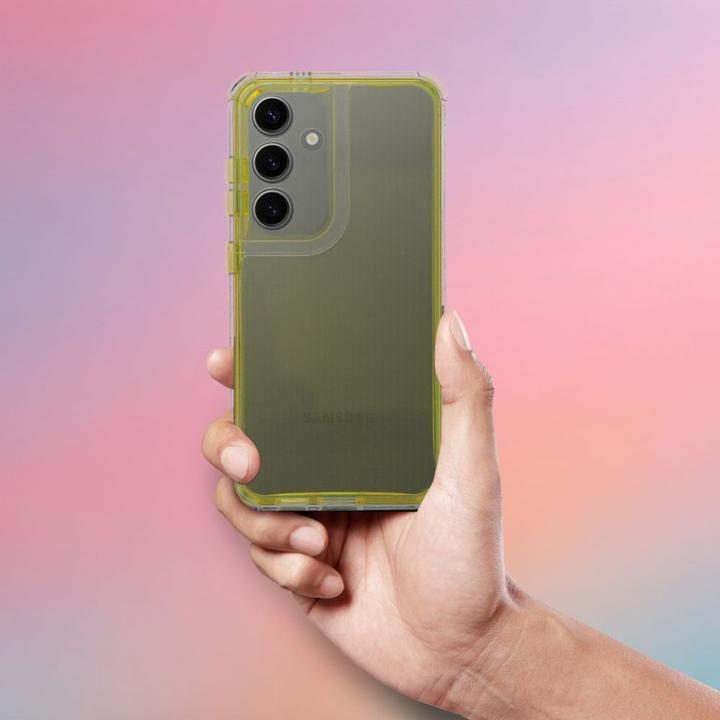 Image du produit OEM Back panel cover MATRIX CLEAR Case for SAMSUNG S25 yellow (Samsung Galaxy S25)