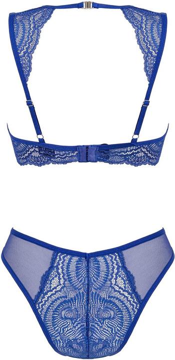 Produktbild Obsessive Giselia Lace Bra Set - Cobalt (S)