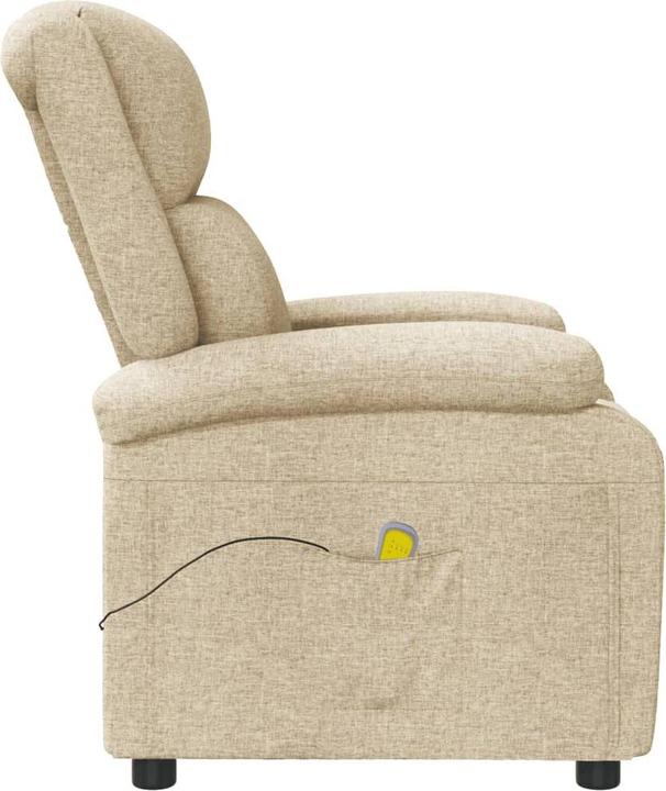 Immagine prodotto VidaXL Poltrona massaggiante Poltrona TV Poltrona relax Poltrona reclinabile Tessuto crema