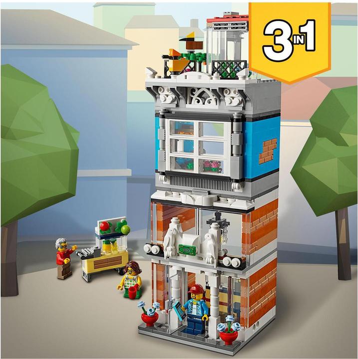 Image du produit LEGO Maison de ville avec animalerie Café (31097, LEGO Creator 3-in-1)