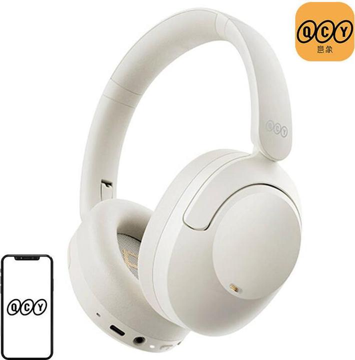 Productafbeelding QCY Draadloze hoofdtelefoon ANC H4 (wit) (ANC, 70 h, Bedraad)