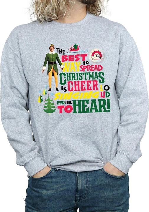 Actual product image Elf Mens Christmas Cheer Sweatshirt (S)