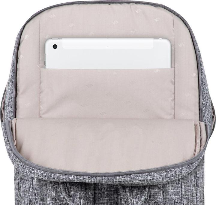 Actual product image Rivacase Laptop backpack, Light gray (15 l)