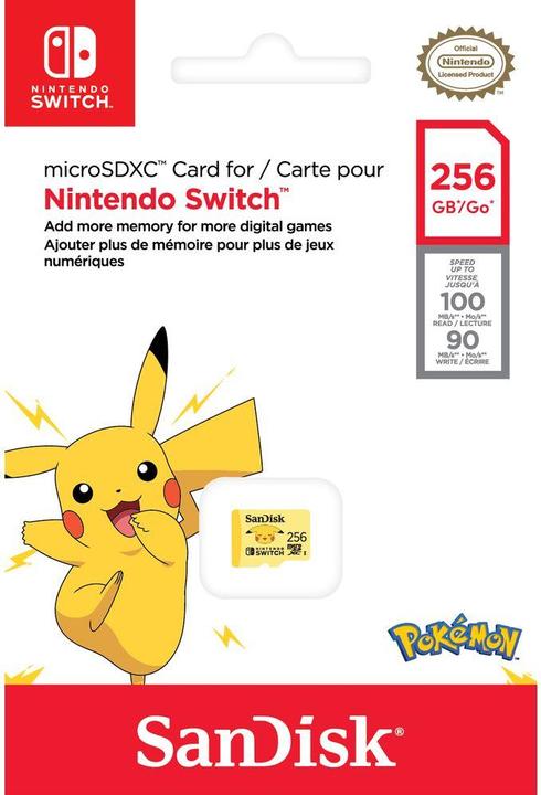 Immagine prodotto SanDisk Pokemon Nintendo (256 GB, microSDXC, U3, UHS-I)