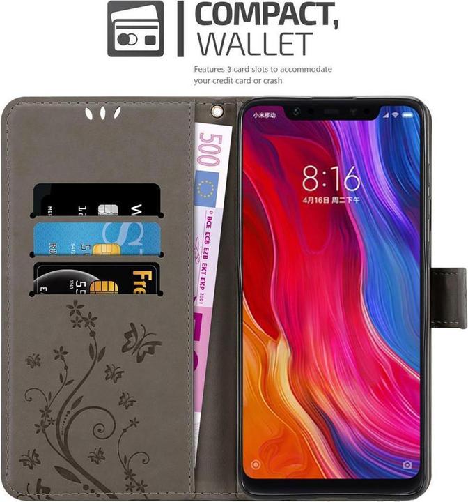 Produktbild Cadorabo Flower Book Cover (Xiaomi Mi 8)