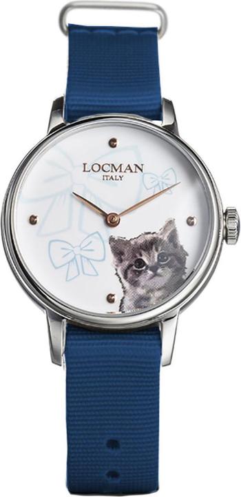 Produktbild Locman Italy Damenuhr 1960 Fantasy Cat Ref. F253A08S-00WHGA2NB (Analoguhr, 32 mm)