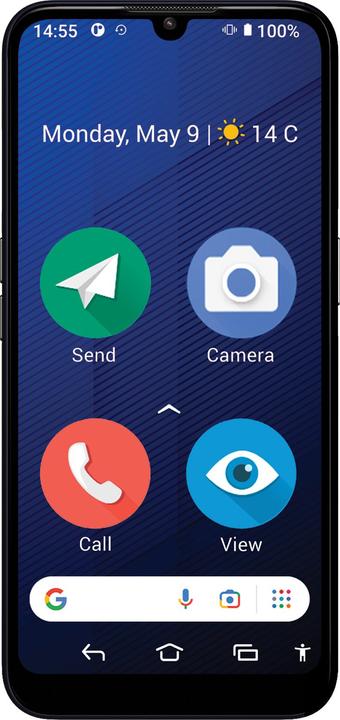Actual product image Doro 8200 Plus without power supply unit (64 GB, Blue / Black, 6.10", Dual SIM, 16 Mpx, 4G)