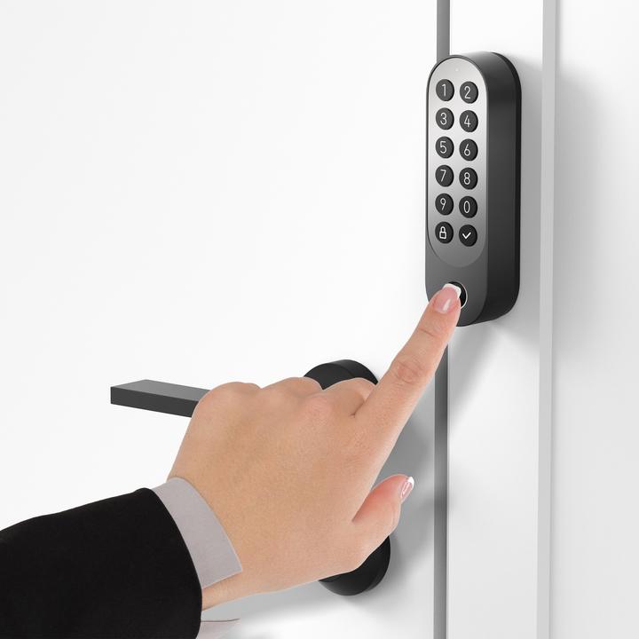 Actual product image Aqara Smart Lock U200 Black, EL-D02E (Fingerprint, Electronic numerical code, Key, Smartphone, Key card, Bluetooth)