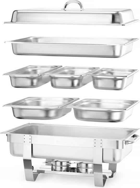 Image du produit Hendi Chafing Dish + 2x GN 1/2 65 + 3x GN 1/3 65