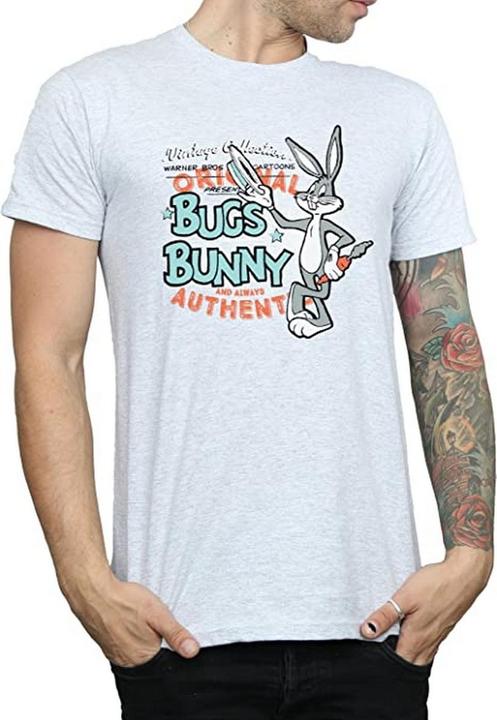 Actual product image Looney Tunes Mens Bugs Bunny Vintage T-Shirt (S)