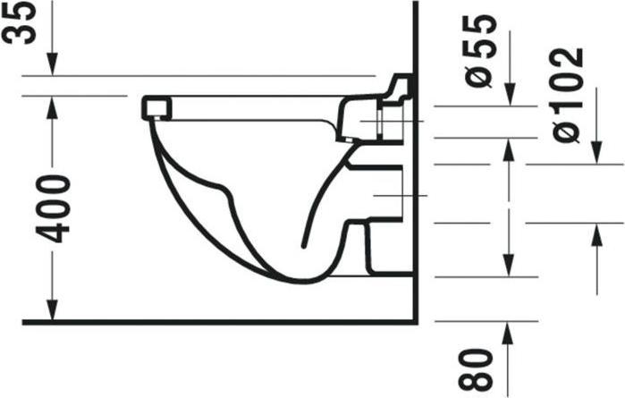 Produktbild Duravit Tiefspl-WC Starck 3 compact verkrzt 48,5cm wei wandhngend 2202090000