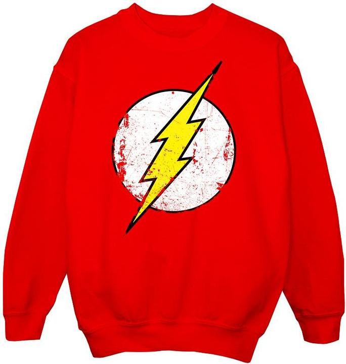 Immagine prodotto The Flash Felpa da ragazzo in cotone con logo distressed (128)