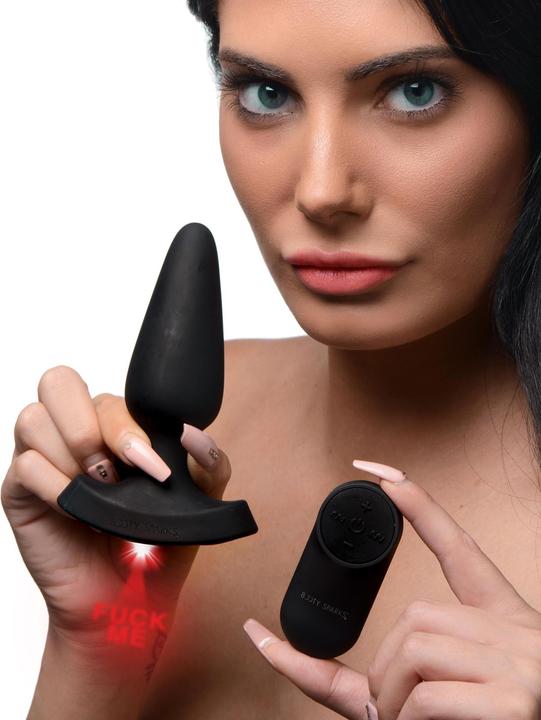 Actual product image XR Brands Laser Fuck Me Medium Anal Plug with Remote Control