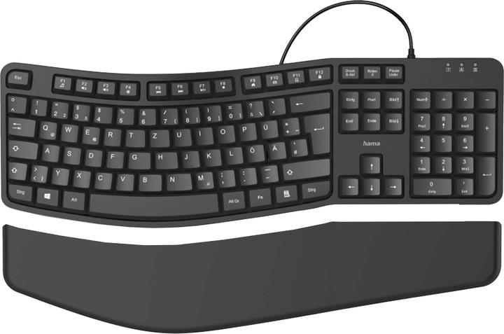 Actual product image Hama EKC-400 with palm rest, black (DE, Cable)