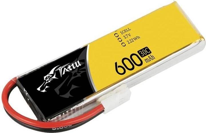 Immagine prodotto Tattu Batteria RC LiPo 600 mAh 3,7 V 30C (3.70 V, 600 mAh)