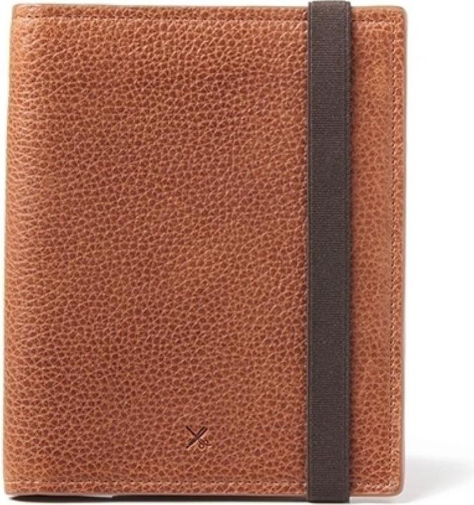 Actual product image Barber Shop Passport Etui, genarbtes braunes Leder